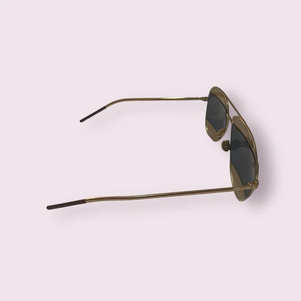 Christian Dior‎ Split 1 Aviator Gold/Pink Sunglasses